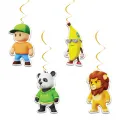 Stumble Guys Doğum Günü Spiralli Asma Süs (4 Adet)