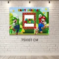 Süper Mario Doğum Günü Afişi (75x107 cm)
