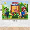 Super Mario Kişiye Özel Doğum Günü Parti Afişi 70x100 cm