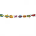 SuperHero Comics Dekoratif Banner 140x17 cm