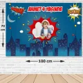 Superhero Comics Erkek Doğum Günü Parti Afişi 70x100 cm