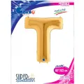 T - Harf Folyo Balon – Gold – 100 cm (40 inch)