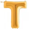 T - Harf Folyo Balon – Gold – 100 cm (40 inch)