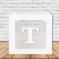 T - Harfi Şeffaf Kutu Beyaz 25 cm