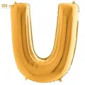 U Harf Folyo Balon – Gold – 100 cm (40 inch)