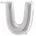 U Harf Folyo Balon – Gümüş – 100 cm (40 inch)