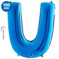 U Harf Folyo Balon – Mavi – 100 cm (40 inch)