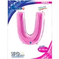 U Harf Folyo Balon – Pembe – 100 cm (40 inch)