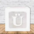 Ü - Harfi Şeffaf Kutu Beyaz 25 cm