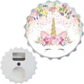 Unicorn Çiçekli Açacak Magnet 7cm