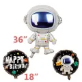 Uzay Temalı Astronot Folyo Balon 3lü Set