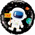 Uzay Temalı Çift Taraflı Folyo Balon 1 Adet (45 cm)