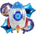 Uzay Temalı Roket Folyo Balon 5li Set