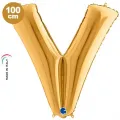 V Harf Folyo Balon – Gold – 100 cm (40 inch)