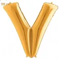 V Harf Folyo Balon – Gold – 100 cm (40 inch)