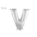 V Harf Folyo Balon – Gümüş – (35 cm - 16 inch)