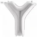 Y Harf Folyo Balon – Gümüş – 100 cm (40 inch)
