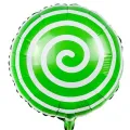 Yeşil Spiral Şeker Folyo Balon (45 cm)