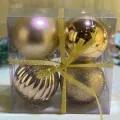 Yılbaşı Ağacı Süsü Gold 4 Adet 10 cm