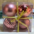 Yılbaşı Ağacı Süsü Rose Gold 4 Adet 10 cm