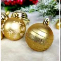 Yılbaşı Çam Ağacı Top Süs Seti 42 Parça Gold
