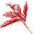 Yılbaşı Kırmızı Simli Çam Ağacı Yapay Dal (75 cm - 1 Adet)