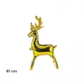 Yılbaşı Küçük Geyik Folyo Balon Gold 81x50 cm