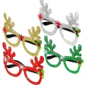 Yılbaşı Simli Geyik Figürlü Gözlük (1 Adet)