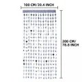 Yıldız Duvar ve Kapı Perdesi Gümüş 100x200 cm