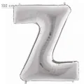 Z Harf Folyo Balon – Gümüş – 100 cm (40 inch)