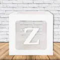 Z - Harfi Şeffaf Kutu Beyaz 25 cm
