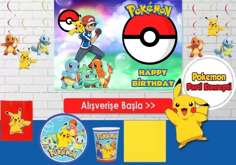 Pokemon Parti Malzemeleri