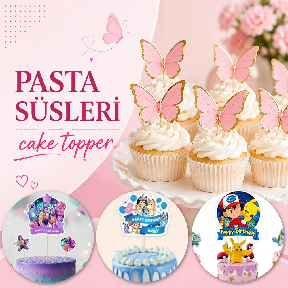 Cake Topper Pasta Süsleri