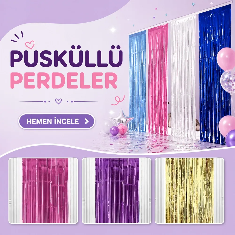 Püsküllü Arka Fon Perdeler