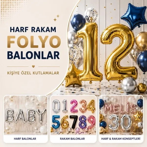 Harf Rakam Folyo Balonlar