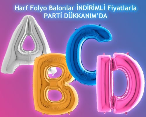 harf folyo balonlar