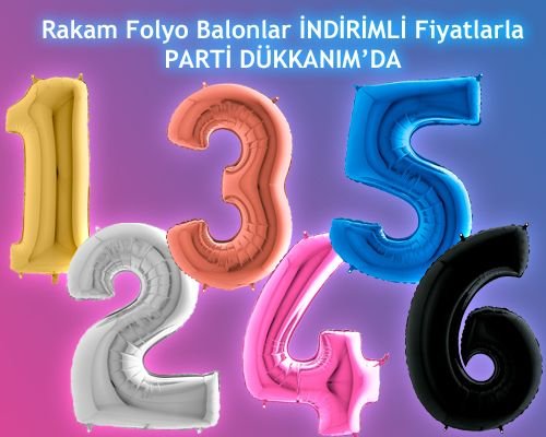 rakam folyo balonlar