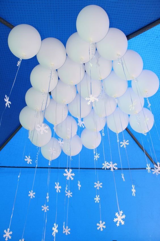 frozen parti fikirleri balonlar