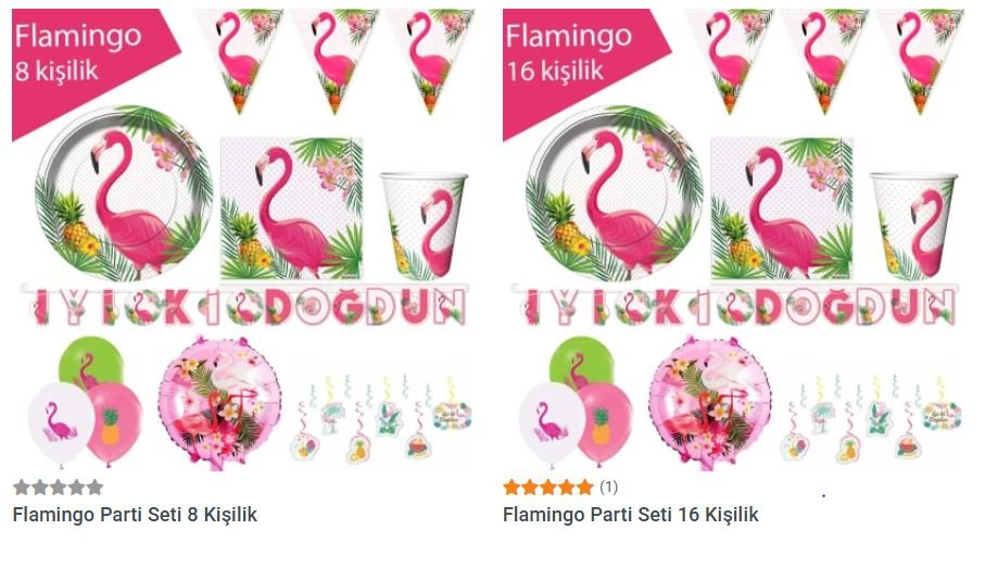 flamingo yaz parti süslemeleri - modelleri fiyatları