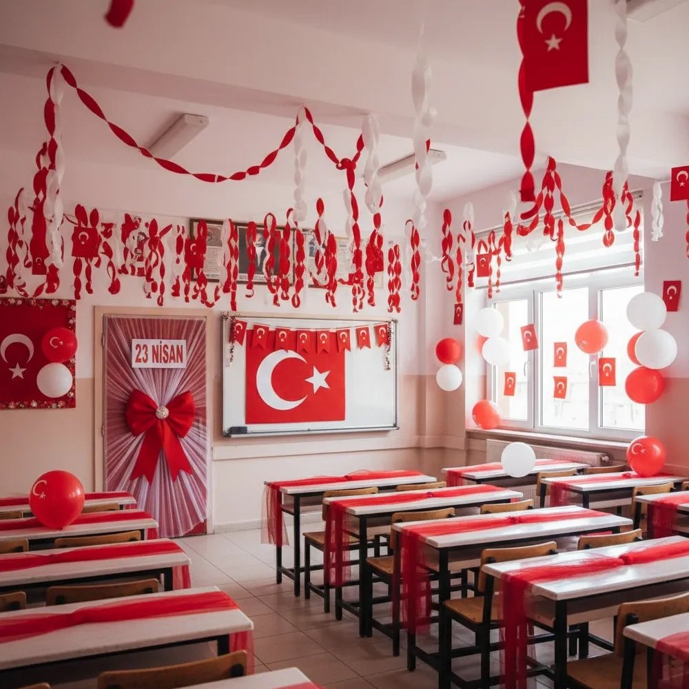 23 Nisan Sınıf Okul kapı Süsleme