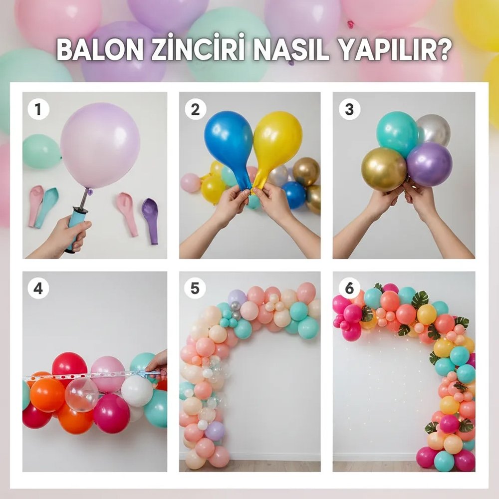 Balon Zinciri Nasıl Yapılır? tüm detaylar