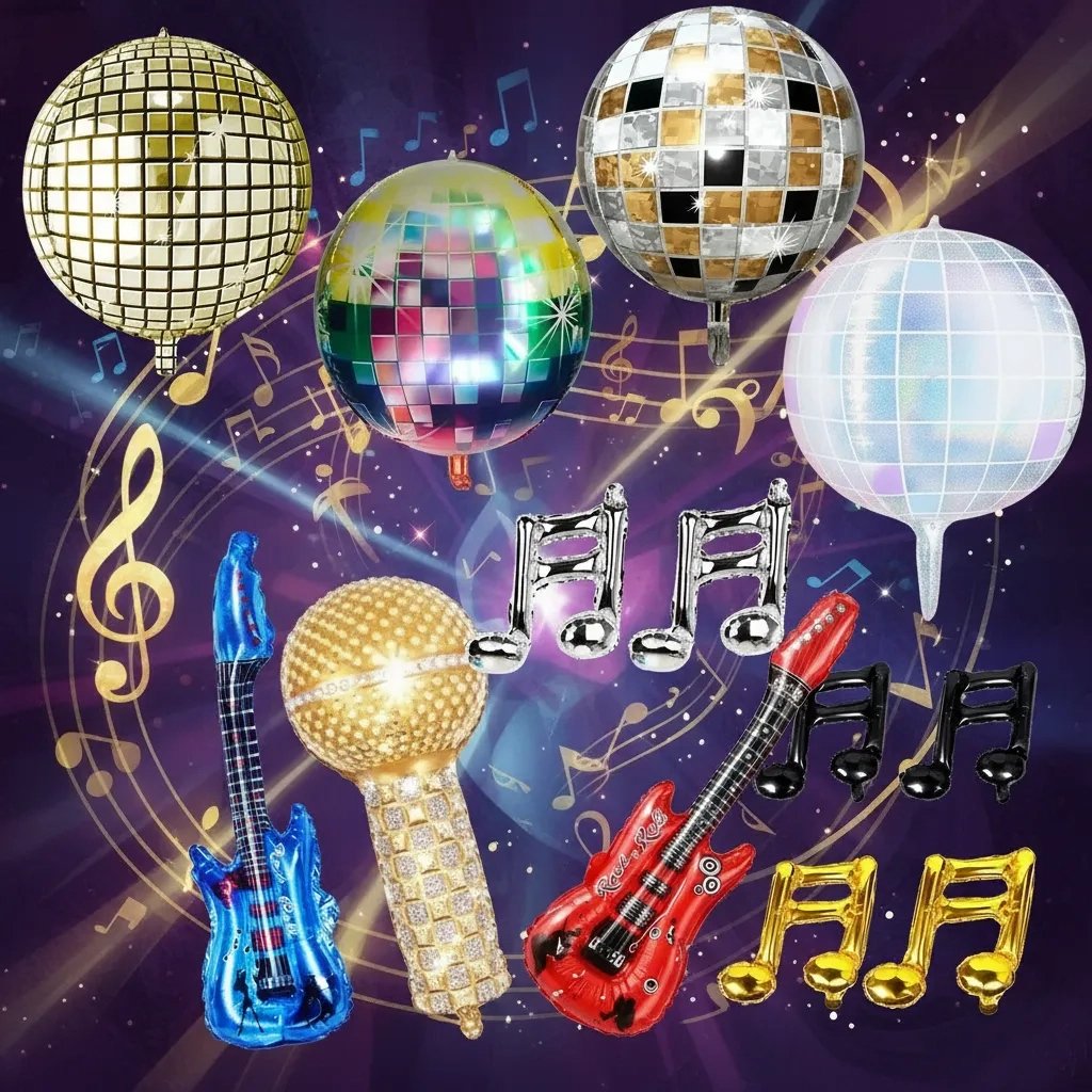 K-Pop doğum günü partisi için folyo balonlar ve harfli balon süsleme alanı