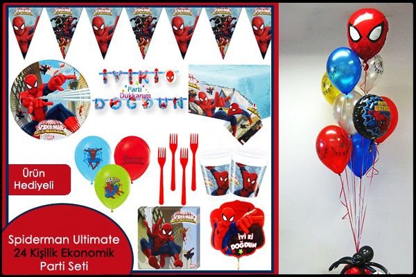 Spiderman Örümcek Adam doğum günü parti fikirleri