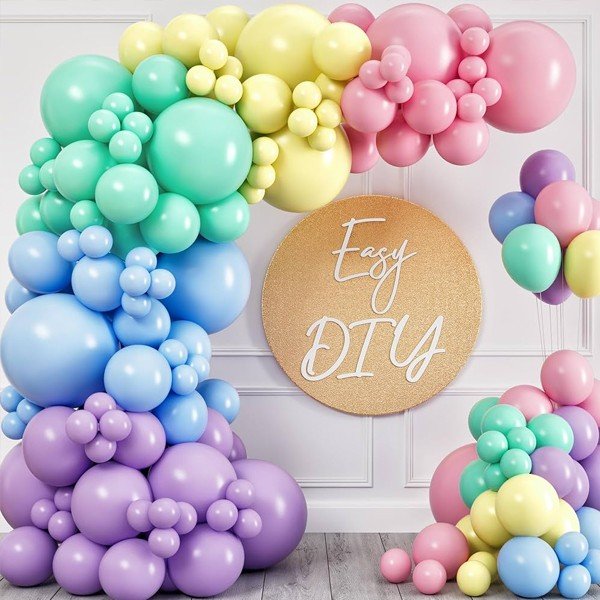 18" pastel jumbo balon dekorasyon seti