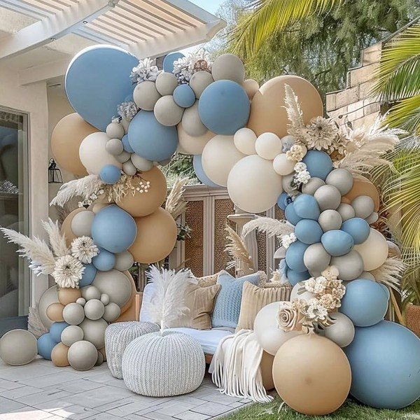 18" pastel jumbo balon dekorasyon seti