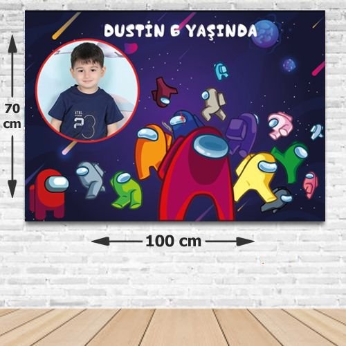 Among Us Doğum Günü Afişi 70*100 cm, fiyatı