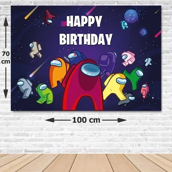 Among Us Doğum Günü Afişi 70*100 cm, fiyatı