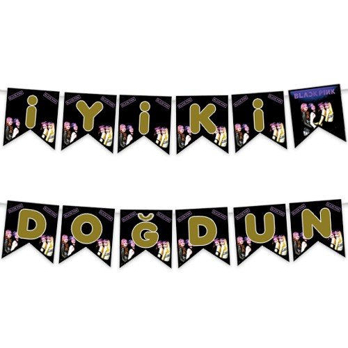 Black Pink İyi Ki Doğdun Yazısı 2 Metre, fiyatı