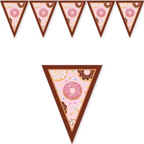 donut temali flama bayrak