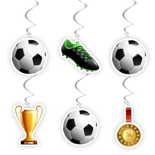 Futbol Temalı Asma Süs 6 Adet, fiyatı